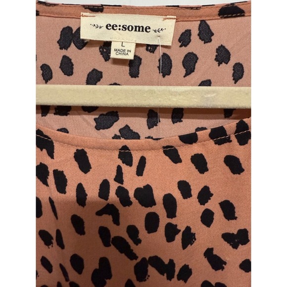 EE: Some Follow Me Into The Jungle long Sleeve Animal Print Dress Size Large NWT - Picture 5 of 6